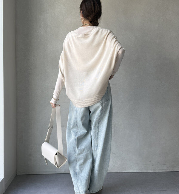  「【WEB限定】変形ダブルジップベスト」|カーディガン|