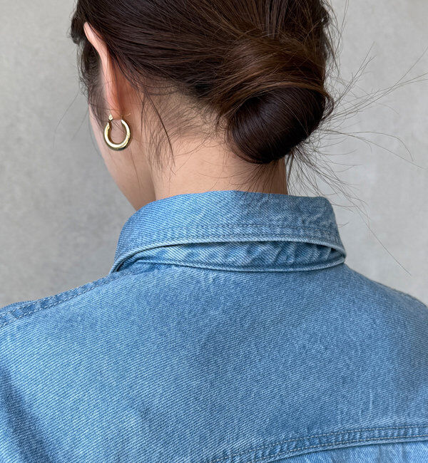 「デニムオーバーチュニックシャツ」|シャツ・ブラウス|