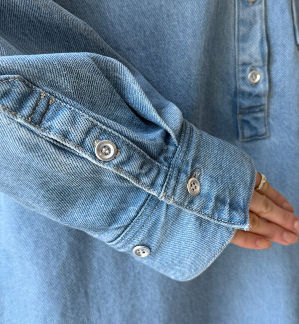  「デニムオーバーチュニックシャツ」|シャツ・ブラウス|
