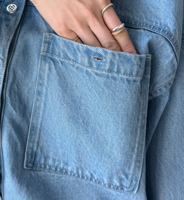  「デニムオーバーチュニックシャツ」|シャツ・ブラウス|