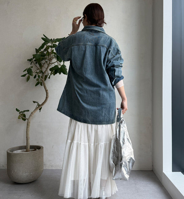  「デニムオーバーチュニックシャツ」|シャツ・ブラウス|