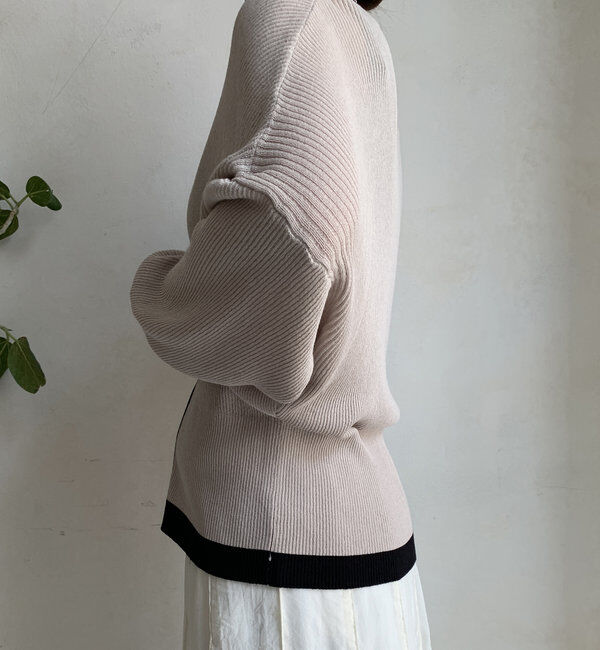  「【WEB限定】配色ジップニットカーディガン」|カーディガン|