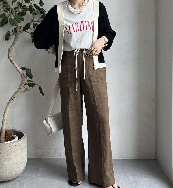  「【WEB限定】配色ジップニットカーディガン」|カーディガン|