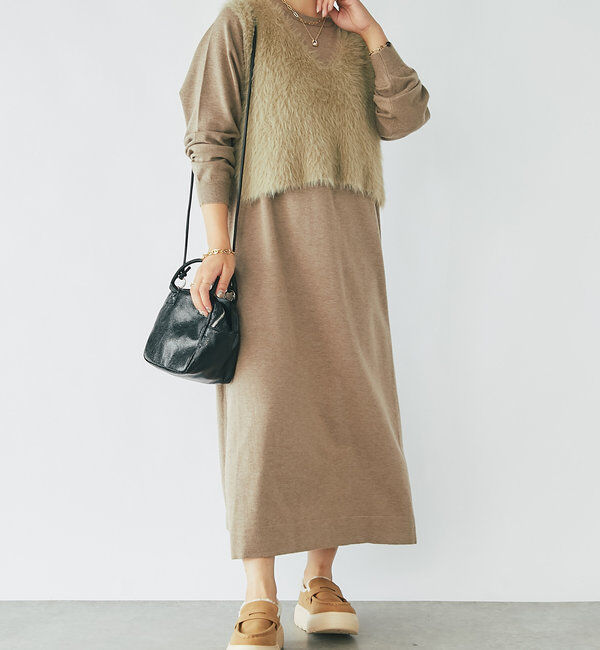  「《セットアップも単体コーデも◎》ベストセットニットワンピース」|その他|