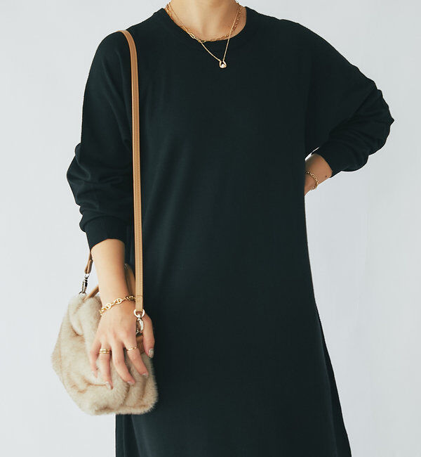  「《セットアップも単体コーデも◎》ベストセットニットワンピース」|その他|ブラック