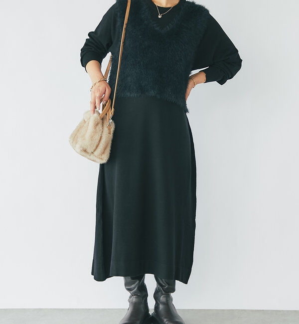  「《セットアップも単体コーデも◎》ベストセットニットワンピース」|その他|