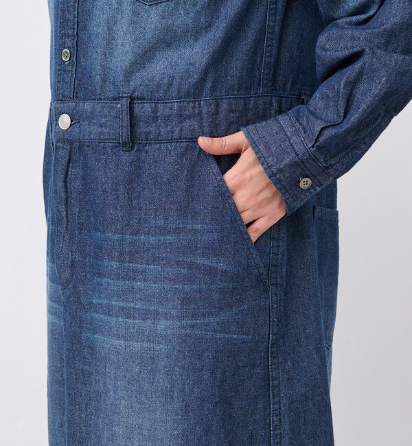  「【MONN&times;Yoshiiiiii】デニムシャツワンピース」|ワンピース|