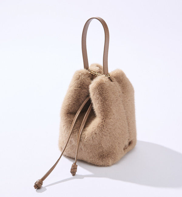  「【シーズンムードを高める】フェイクファーハンドバッグ」|トートバッグ|