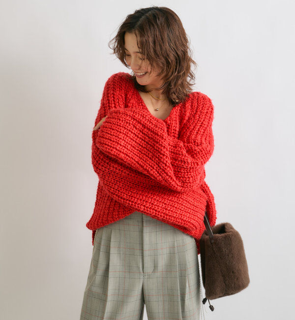  「【シーズンムードを高める】フェイクファーハンドバッグ」|トートバッグ|