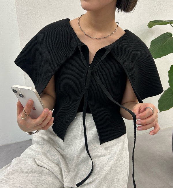  「【nanami企画/EC限定カラーあり】ケープ襟ニット」|ニット・セーター|