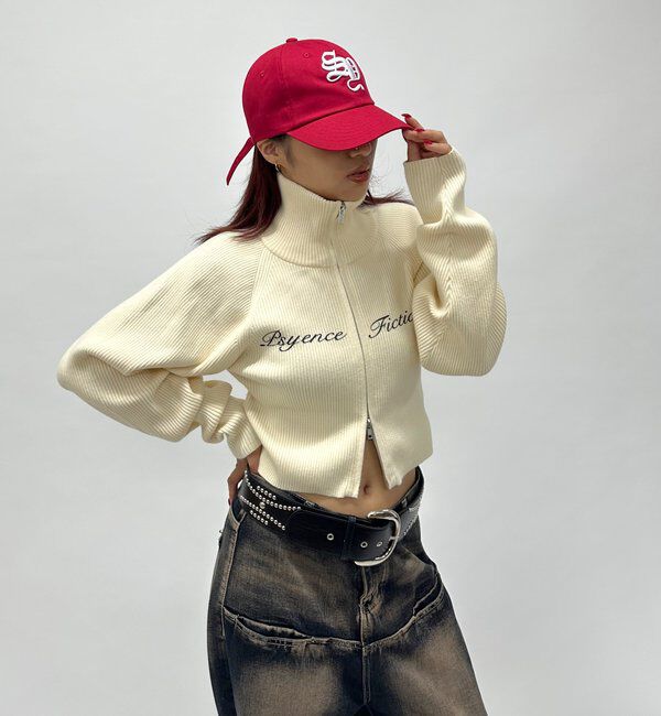  「【新色登場】ラグランジップニット」|カーディガン|