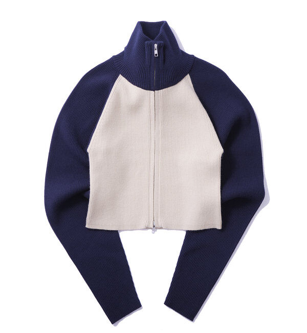  「【新色登場】ラグランジップニット」|カーディガン|