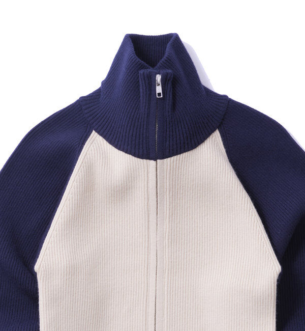  「【新色登場】ラグランジップニット」|カーディガン|