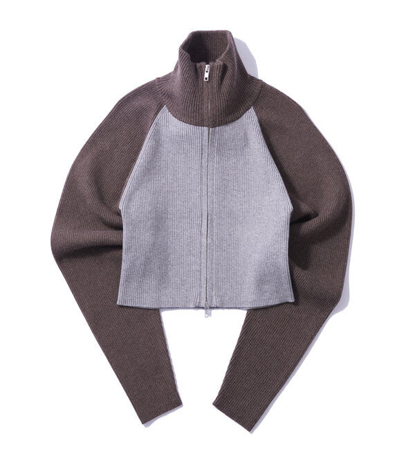  「【新色登場】ラグランジップニット」|カーディガン|