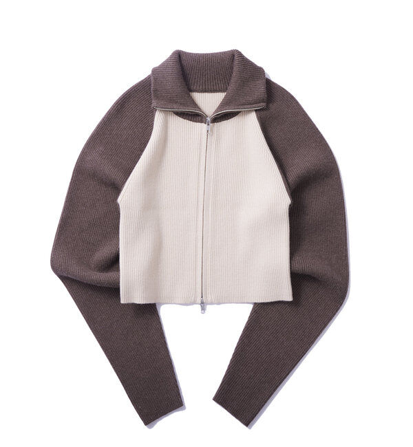  「【新色登場】ラグランジップニット」|カーディガン|