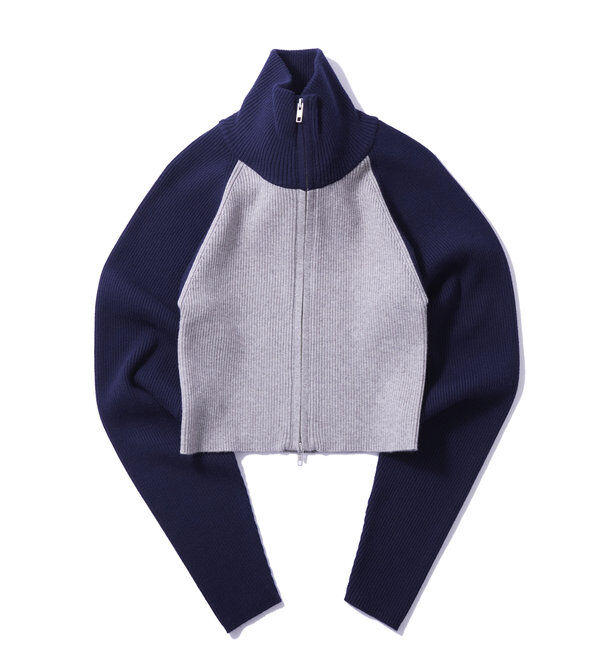  「【新色登場】ラグランジップニット」|カーディガン|