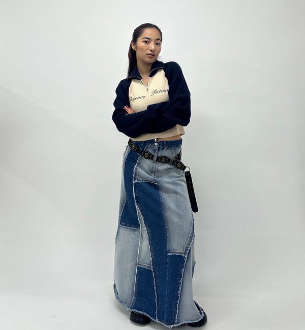  「【新色登場】ラグランジップニット」|カーディガン|