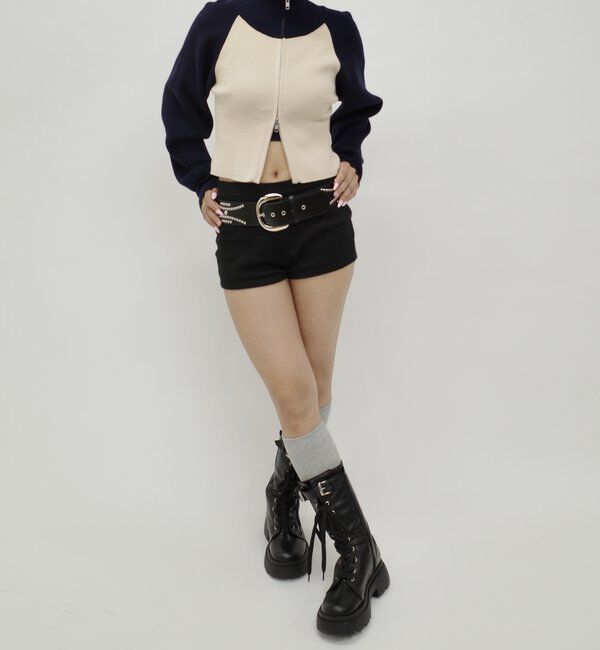  「【新色登場】ラグランジップニット」|カーディガン|