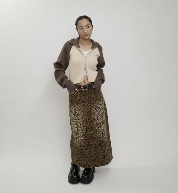  「【新色登場】ラグランジップニット」|カーディガン|