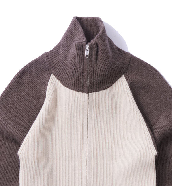  「【新色登場】ラグランジップニット」|カーディガン|