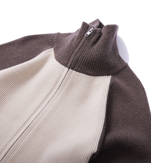  「【新色登場】ラグランジップニット」|カーディガン|