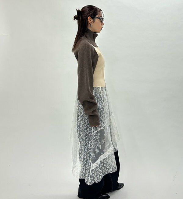  「【新色登場】ラグランジップニット」|カーディガン|