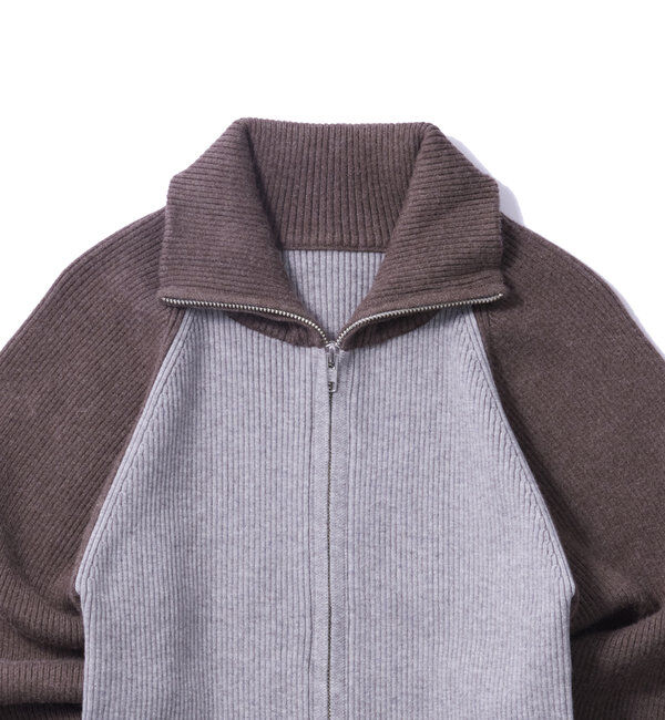  「【新色登場】ラグランジップニット」|カーディガン|