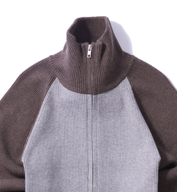  「【新色登場】ラグランジップニット」|カーディガン|