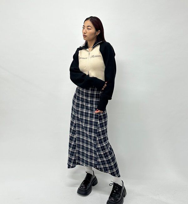  「【新色登場】ラグランジップニット」|カーディガン|