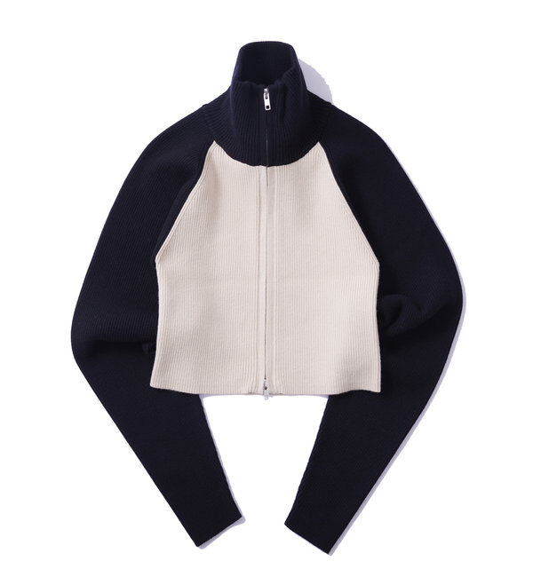  「【新色登場】ラグランジップニット」|カーディガン|