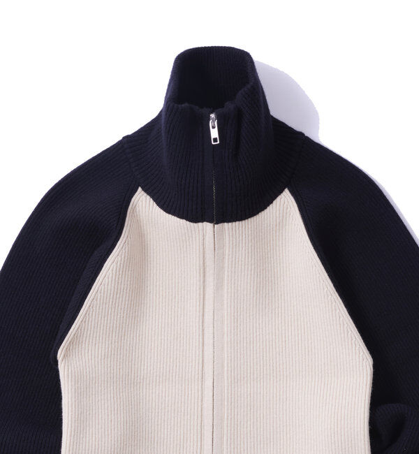  「【新色登場】ラグランジップニット」|カーディガン|