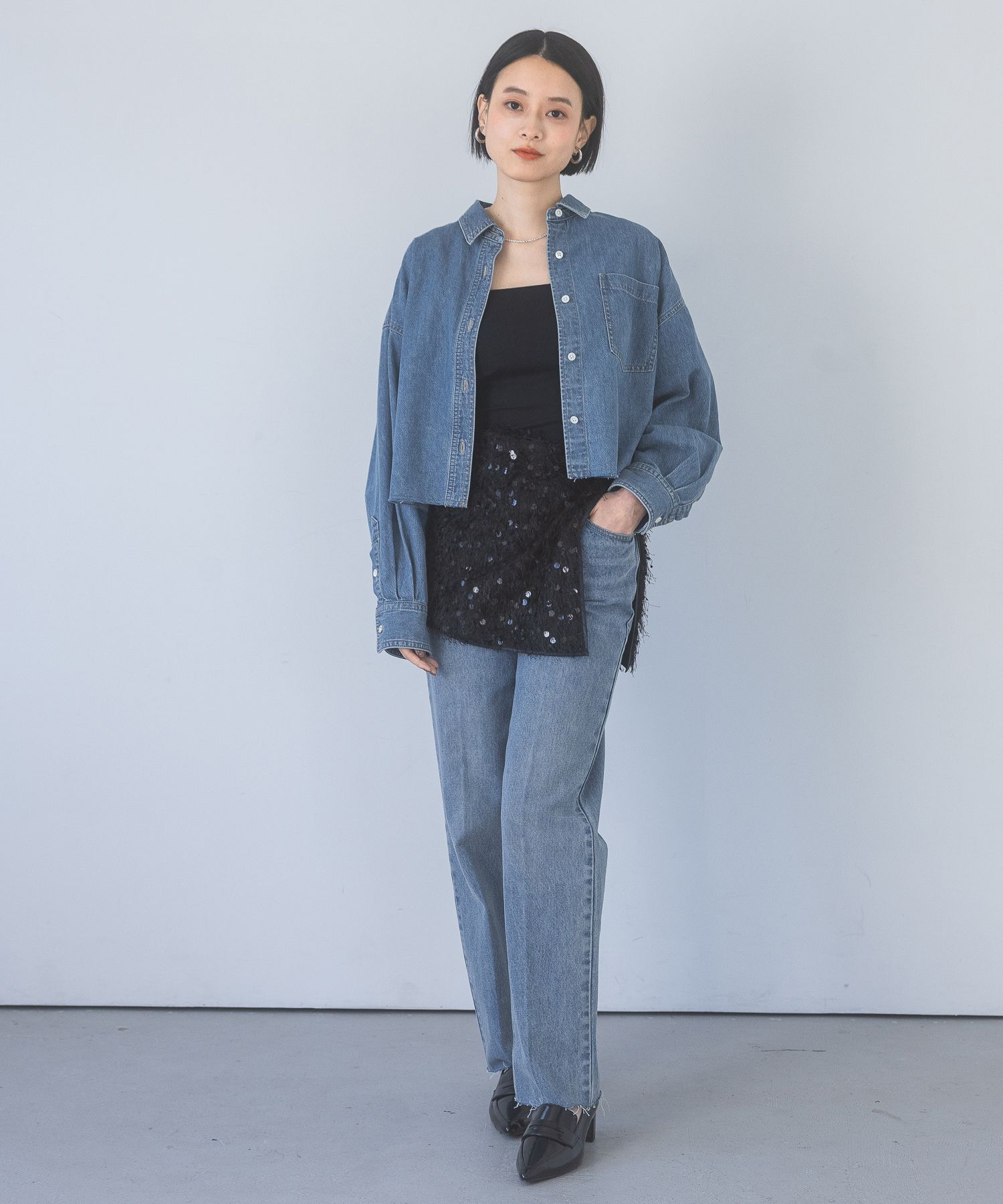 A part by 「Apbデニムショートシャツ」|シャツ・ブラウス|