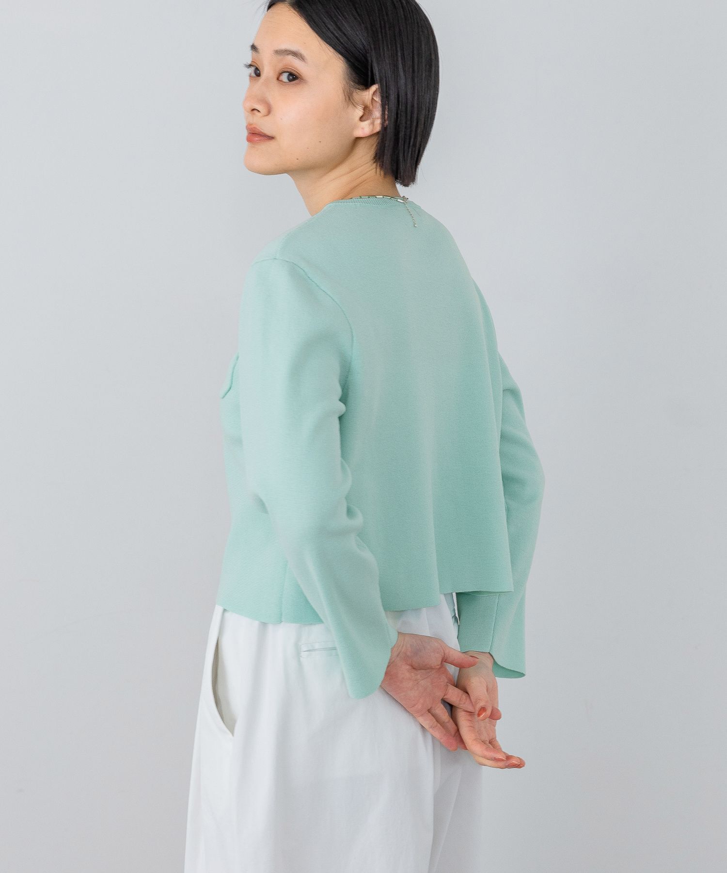 A part by 「キンボタンショートカーディガン」|カーディガン|