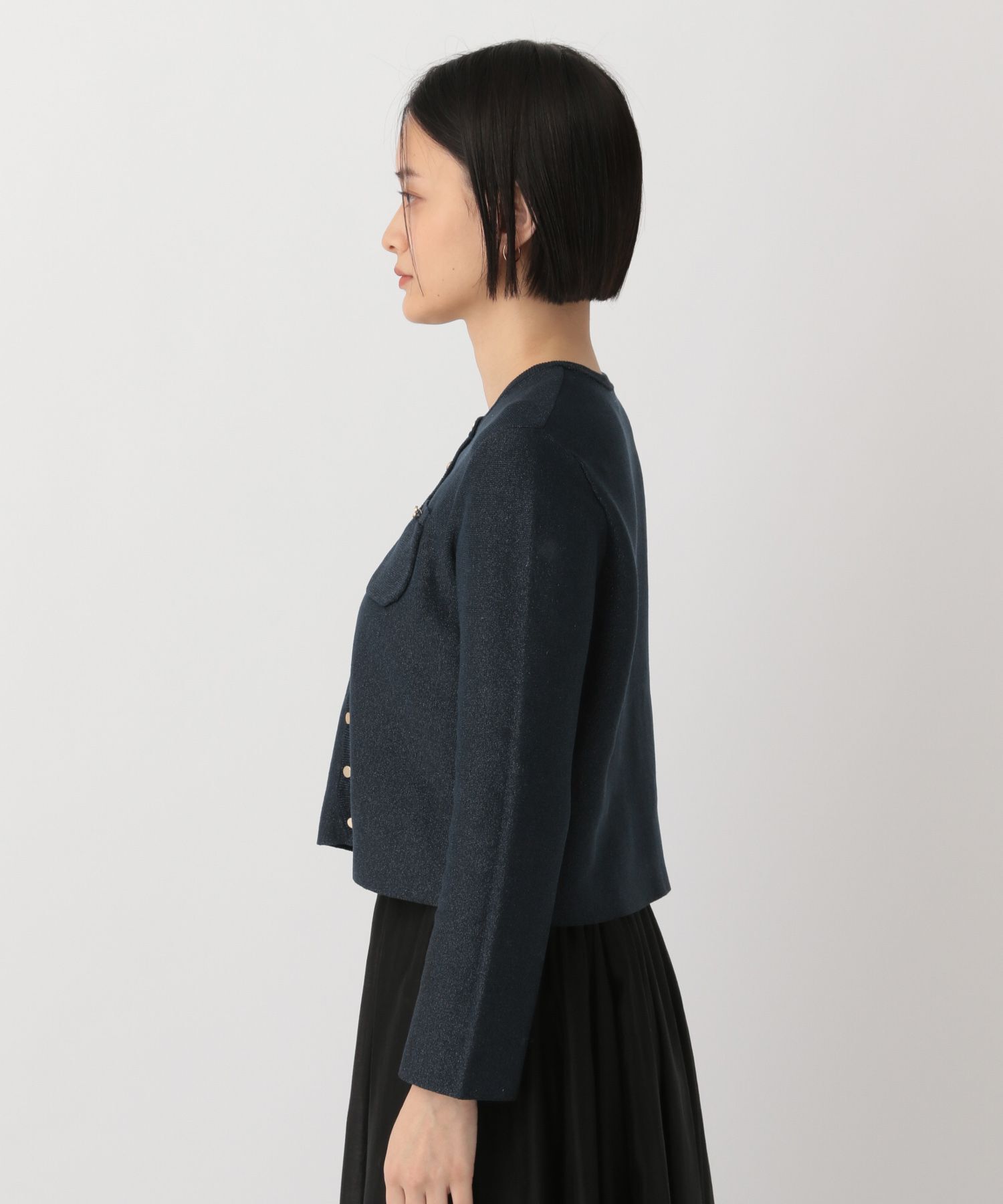 A part by 「キンボタンショートカーディガン」|カーディガン|