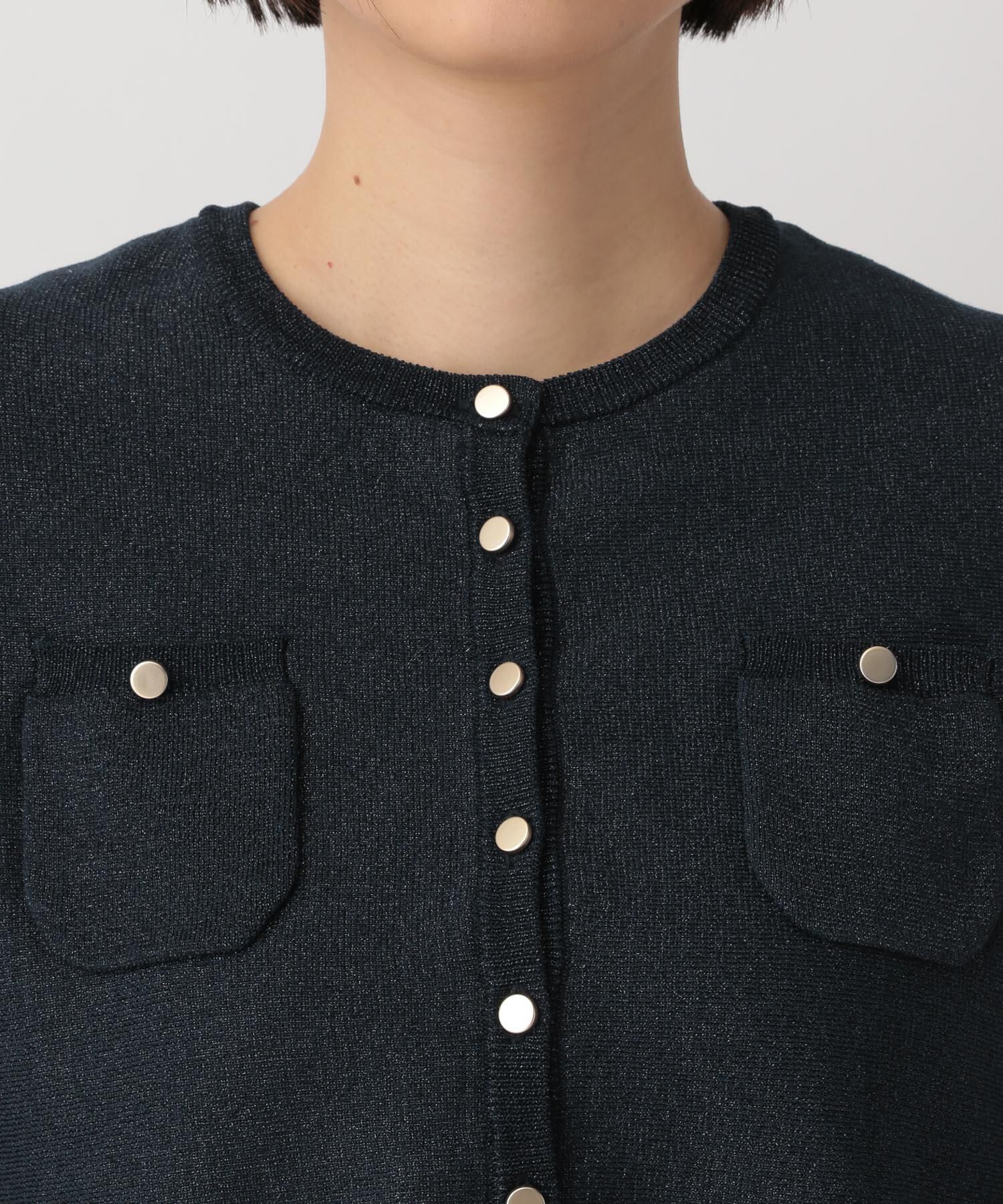 A part by 「キンボタンショートカーディガン」|カーディガン|