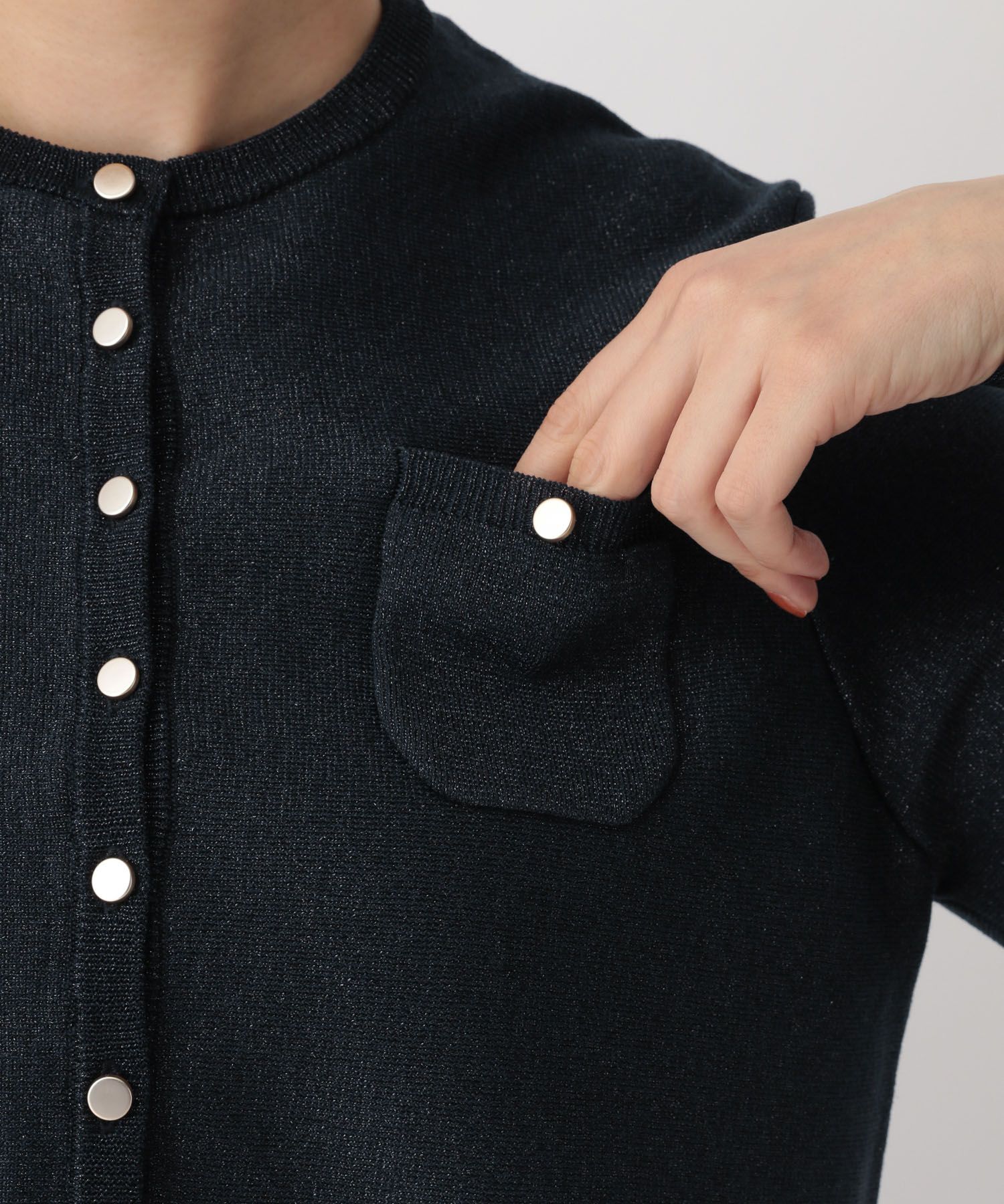 A part by 「キンボタンショートカーディガン」|カーディガン|