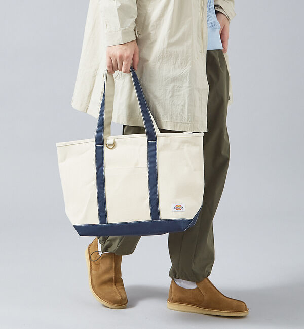 ABAHOUSE「【Dickes /ディッキーズ】CANVAS TOTE M/トートバッグ」|トートバッグ|ネイビー