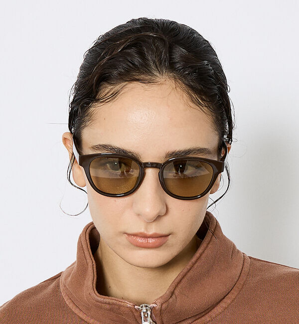 ABAHOUSE「【jugaad14/ジュガードフォーティーン】COVECLEAR/偏光調光レンズ」|メガネ|ブラウン系その他1