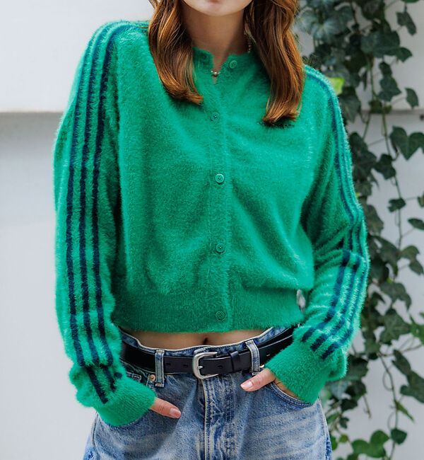 Rouge vif「【adidas / アディダス】ふんわりカーディガン/FLUFFY CARDIG」|カーディガン|グリーン