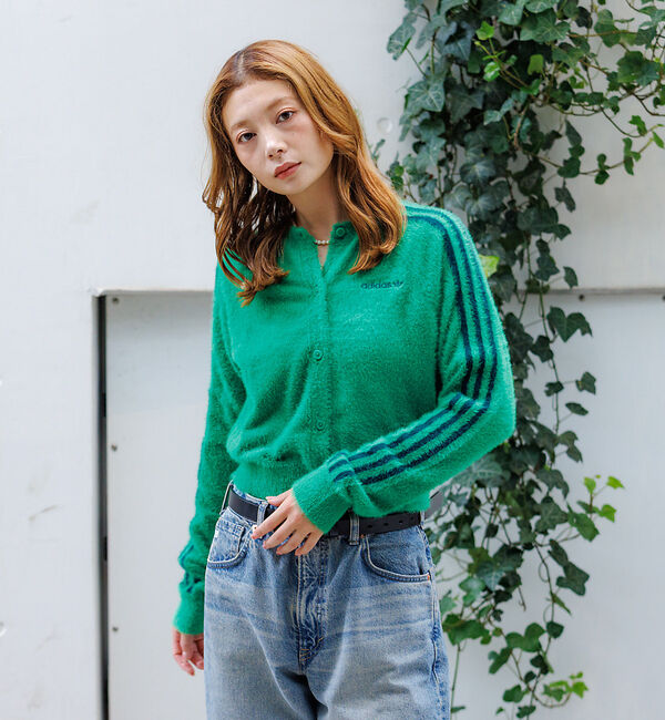 Rouge vif「【adidas / アディダス】ふんわりカーディガン/FLUFFY CARDIG」|カーディガン|