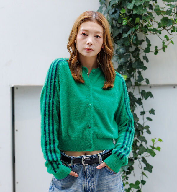 Rouge vif「【adidas / アディダス】ふんわりカーディガン/FLUFFY CARDIG」|カーディガン|