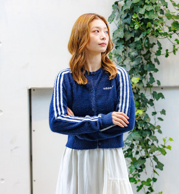 Rouge vif「【adidas / アディダス】ふんわりカーディガン/FLUFFY CARDIG」|カーディガン|