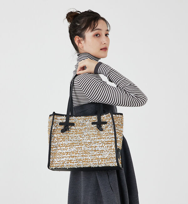 qualite「【GIANNI CHIARINI】マルチェッラ ハンドバッグM」|ハンドバッグ|キャメル