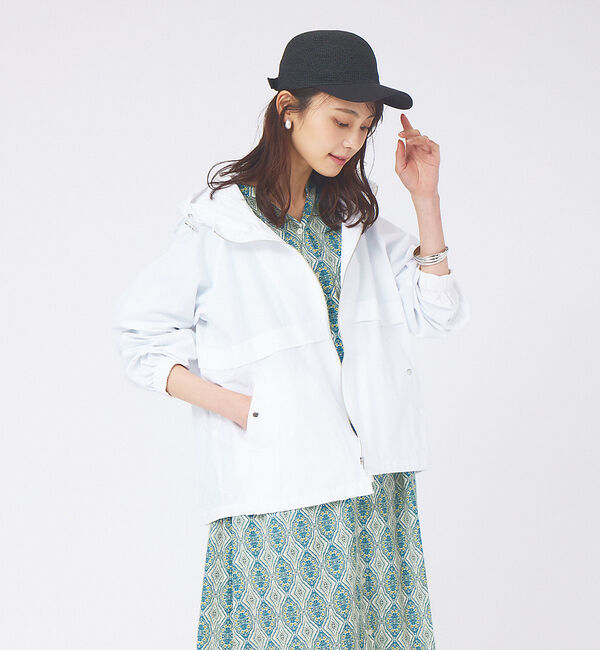 abahouse mavie「撥水フードブルゾン」|ブルゾン・スタジャン|ホワイト