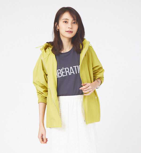 abahouse mavie「撥水フードブルゾン」|ブルゾン・スタジャン|イエロー