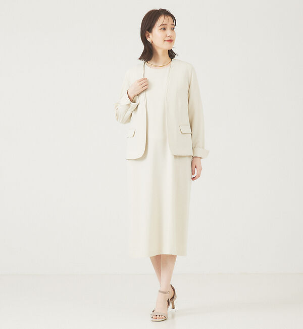 abahouse mavie「【エニデイカセット】シアー袖切替ワンピース」|ワンピース|