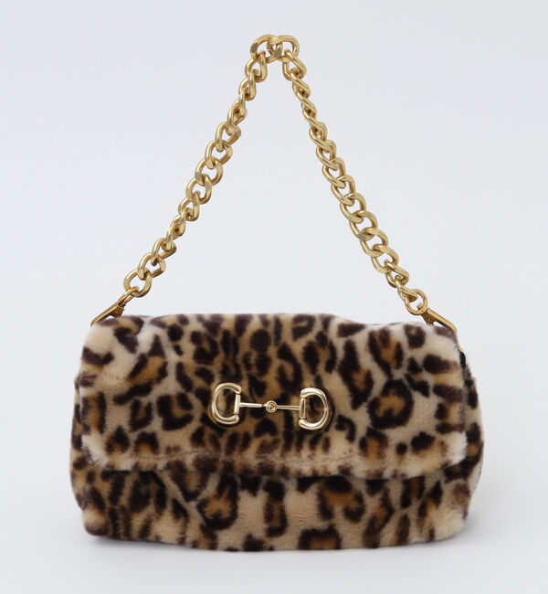  「【a point etc（アポワンエトセトラ）】ファーバッグ/SAC_EMY」|ショルダー・メッセンジャー|レオパード