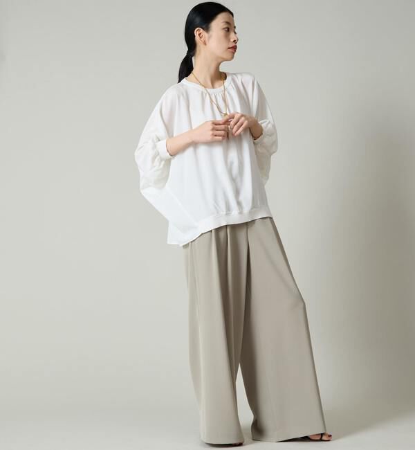 Liesse「ハイウエストタックワイドパンツ（セットアップ対応）」|その他|