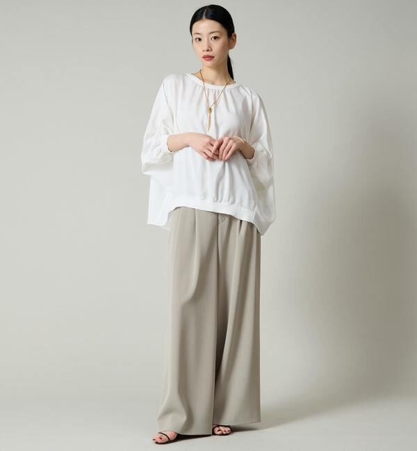 Liesse「ハイウエストタックワイドパンツ（セットアップ対応）」|その他|
