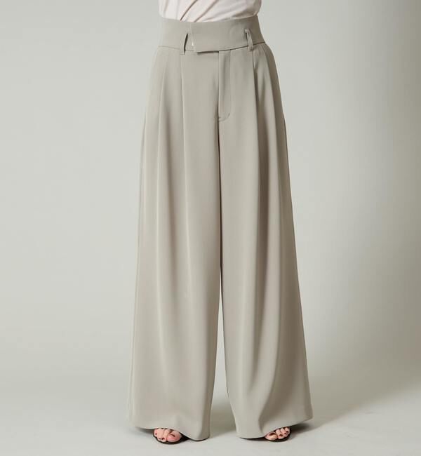 Liesse「ハイウエストタックワイドパンツ（セットアップ対応）」|その他|